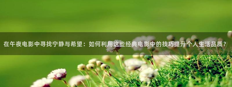 777777影院：在午夜电影中寻找宁静与希望：如何利用这些经典电影中的技巧提升个人生活品质？